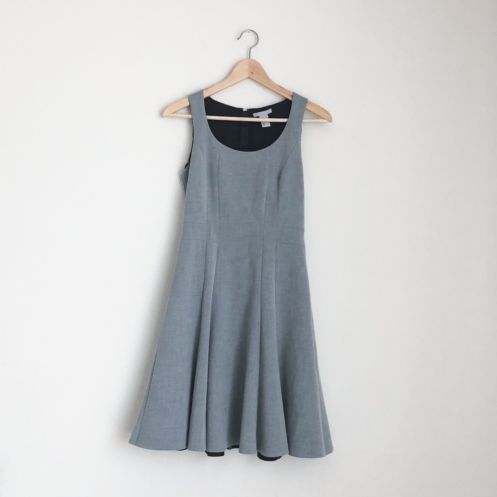 H&M a-line grey cut off dress